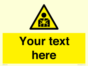 Custom Warning substance or mixture presenting a health hazard